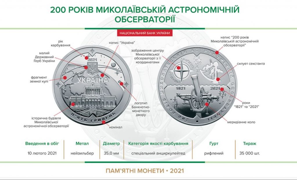 Памятная монета в честь 200-летия Николаевской обсерватории поступит в обращение 10 февраля (ФОТО) 1