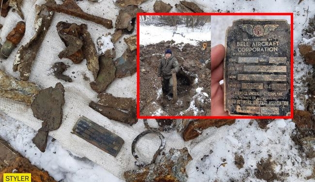 В Украине откопали американский истребитель времен Второй мировой (ФОТО)