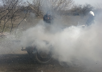 В селе Станционное горел мотоцикл, а в Витовском районе – баня и жилой дом (ФОТО)