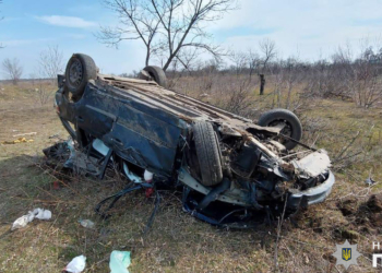 В Николаеве Renault  вылетел в кювет и перевернулся, водитель погиб (ФОТО)