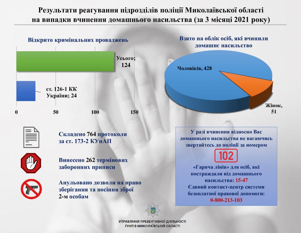 В Николаевской области с начала года открыли 124 уголовных производства по фактам домашнего насилия (ИНФОГРАФИКА) 1