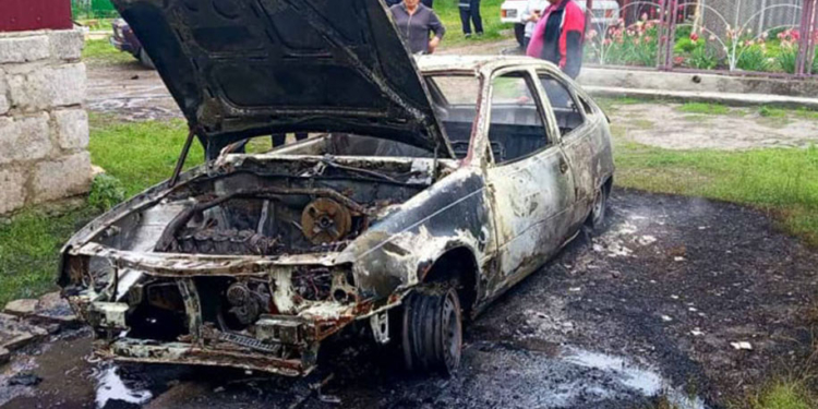 На Николаевщине сгорел очередной автомобиль (ФОТО)