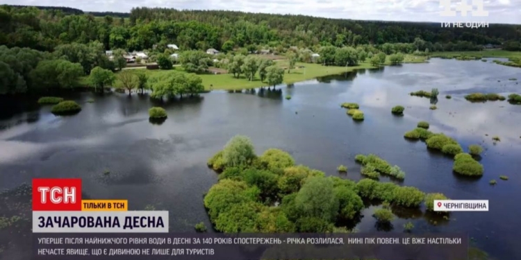 Зачарована Десна. Разлив реки раньше – норма, теперь – чудо, на которое свозят туристов (ВИДЕО)