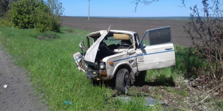 На Николаевщине водитель ВАЗа врезалась в дерево. В машине были 2 девочки (ФОТО)