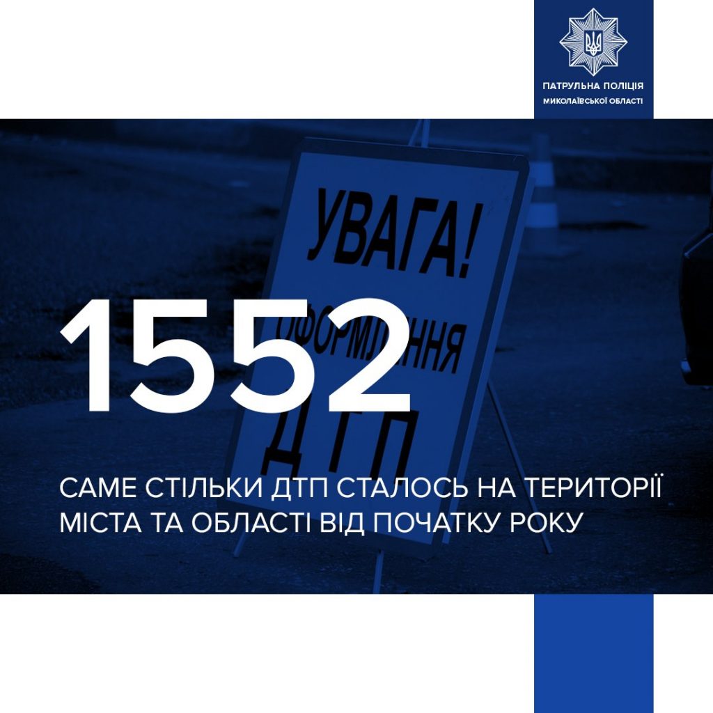 С начала года на Николаевщине произошло более 1,5 тысяч ДТП 1