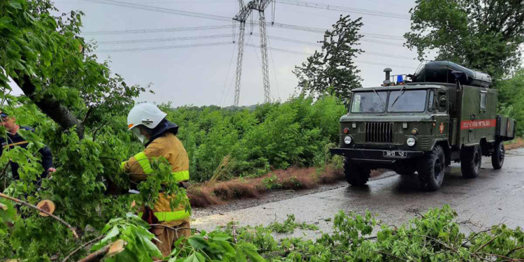 Непогода пошалила в Первомайске и Кривом Озере. Помогали спасатели (ФОТО)