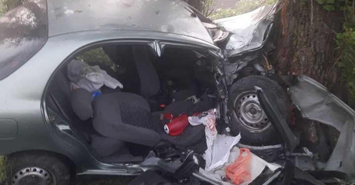 Под Николаевом ночью Lanos врезался в дерево, беременную пассажирку вынимали спасатели (ФОТО)