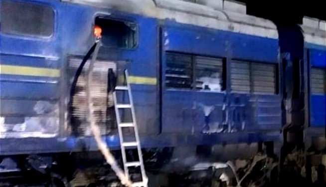 У Николаева горел тепловоз поезда Интерсити «Киев-Херсон»