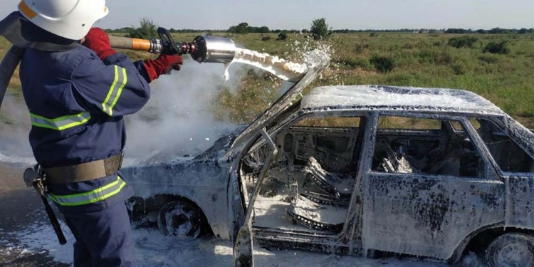 На проселочной дороге в Баштанском районе сгорела «Лада» (ФОТО)