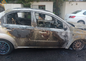 В Николаеве на Крылова загорелся Chevrolet A (ФОТО)