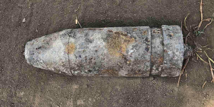 Николаевские пиротехники обезвредили артснаряд, найденный в Снигиревской ОТГ (ФОТО)