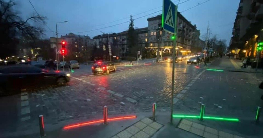 В Николаеве появился пешеходный переход с такой подсветкой, которой еще не было 5