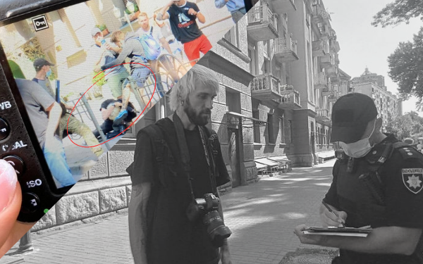 В Киеве после акции Нацкорпуса избили журналиста – требовали удалить фото (ВИДЕО)