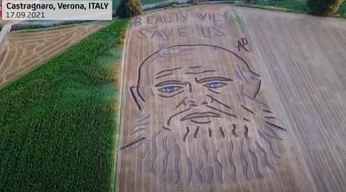 К 200-летию Достоевского: итальянец воссоздал портрет писателя на пшеничном поле (ВИДЕО)