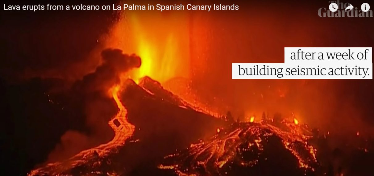 По испанскому острову ползет раскаленная 6-метровая волна лавы в тысячу градусов (ВИДЕО)