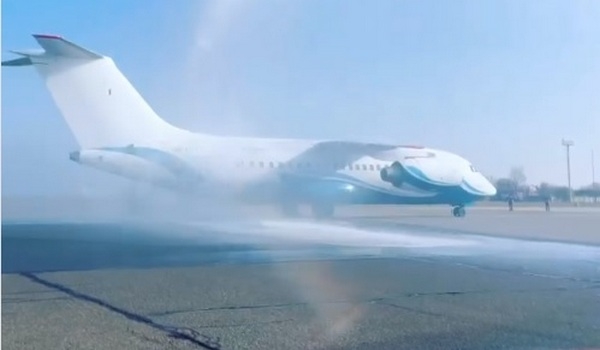 Николаевский аэропорт принял первый рейс новой украинской авиакомпании Air Ocean Airlines (ВИДЕО)