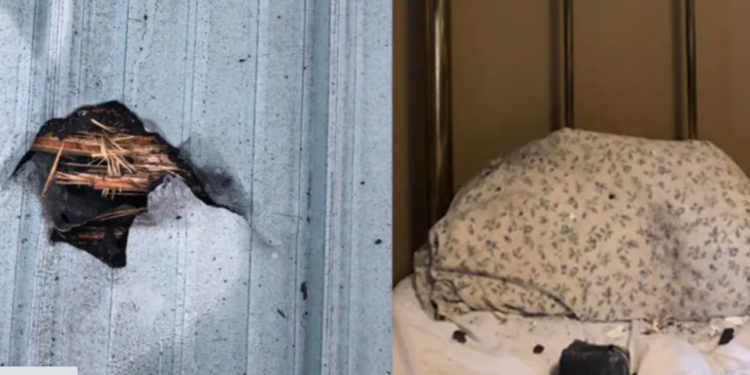 Метеорит пробил крышу дома и упал на подушку спящей женщины