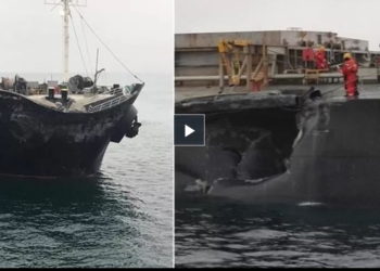 В Мраморном море судно из Украины столкнулось с болгарским судном (ВИДЕО)