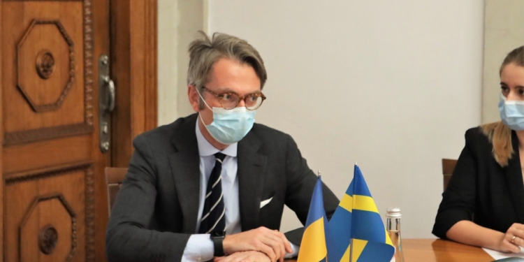 Николаев посетил Чрезвычайный и Полномочный Посол Королевства Швеция в Украине Тобиас Тиберг (ФОТО)