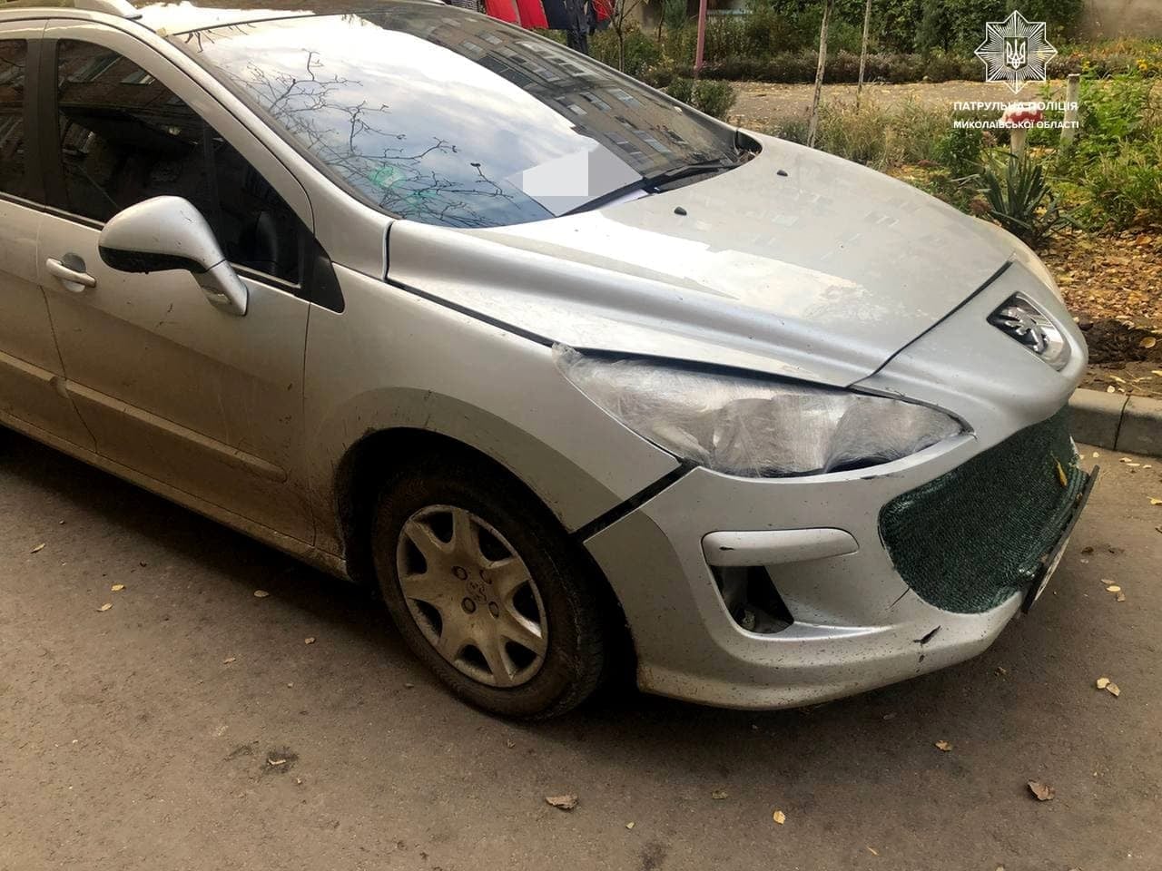 В Николаеве патрульные задержали нетрезвого водителя, автомобиль которого находился в розыске за то, что скрылся с места ДТП (ФОТО)