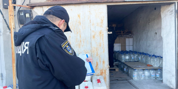 Николаевец устроил в гараже точку продажи контрафактного алкоголя: полиция изъяла 3000 литров