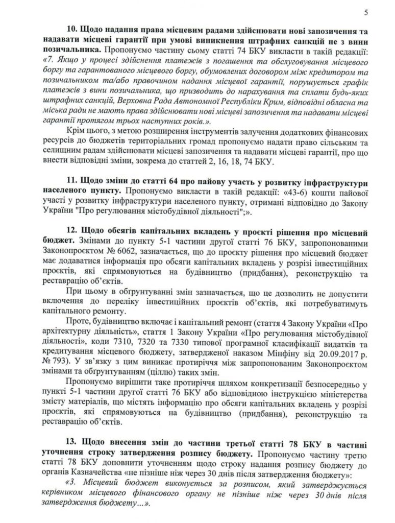 Николаевское региональное отделение АГУ попросило нардепов поддержать его видение изменений в Бюджетный кодекс и защитить теробщины (ДОКУМЕНТ) 12