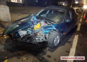 В Николаеве пьяный участник ДТП отбивался от полиции и размахивал “корочками” СБУ (ВИДЕО)