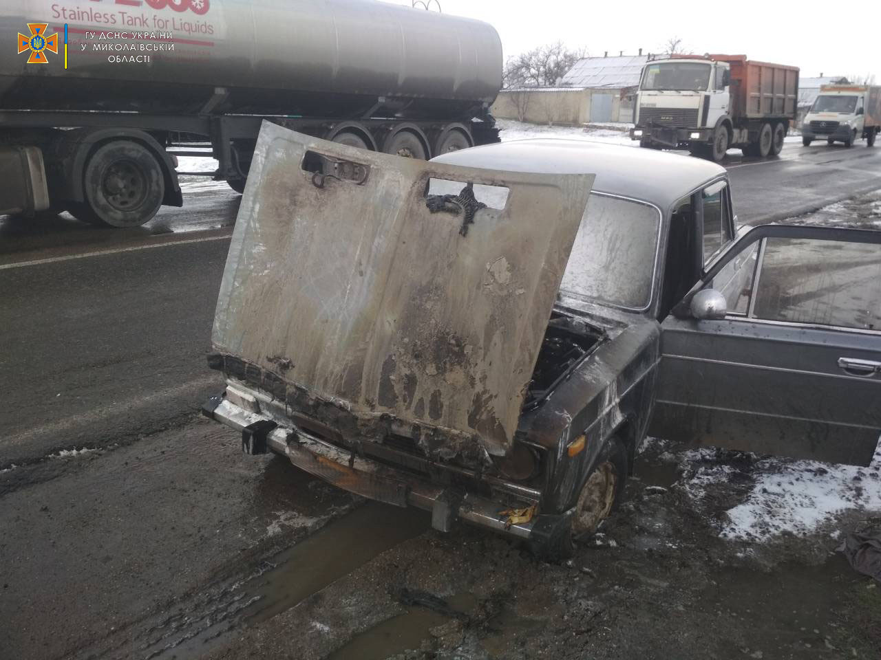 В Дорошовке из-за короткого замыкания сгорел автомобиль