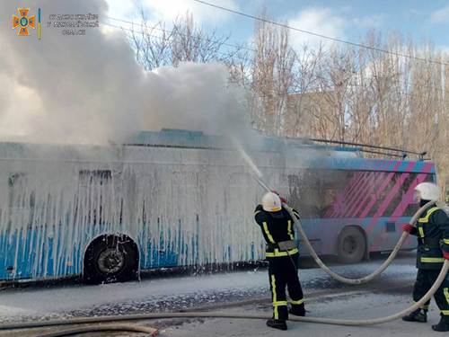 В Николаеве сгорел новый троллейбус (ФОТО) 10