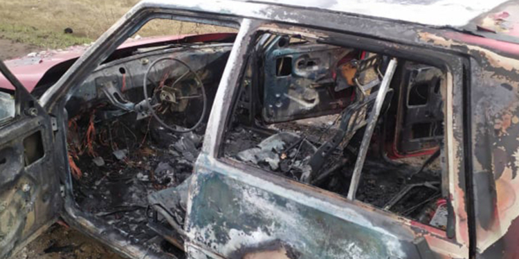 У Березнеговатого дотла сгорела «Славута» (ФОТО)