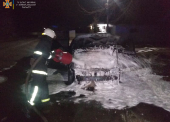 В Кривому Озері на ходу загорівся автомобіль