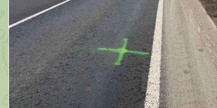Оккупанты ставят на асфальте светящиеся метки. Что с ними делать (ФОТО)