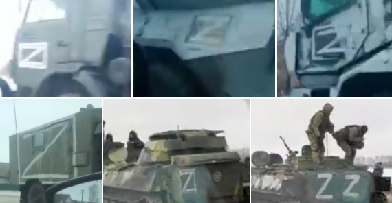 Вблизи границ с Украиной РФ наносит на военную технику особые знаки (ФОТО, ВИДЕО)