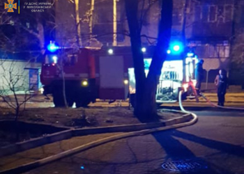 Большой пожар в Николаеве. Горела гостиница на Террасной (ФОТО)