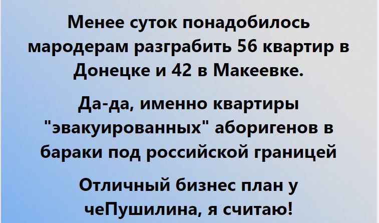 В Донецке и Макеевке за первые сутки разграбили 100 квартир эвакуированных граждан 2