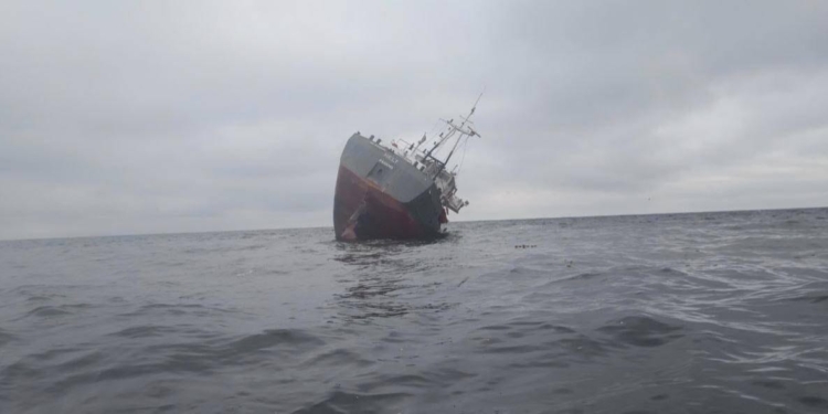 В 20 милях від Одеси російські окупанти потопили цивільне судно під панамським прапором