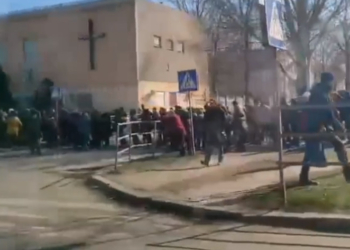 Бесплатная гуманитарка в Николаеве накануне осады города: гигантская очередь и попытки спекулировать (ВИДЕО)