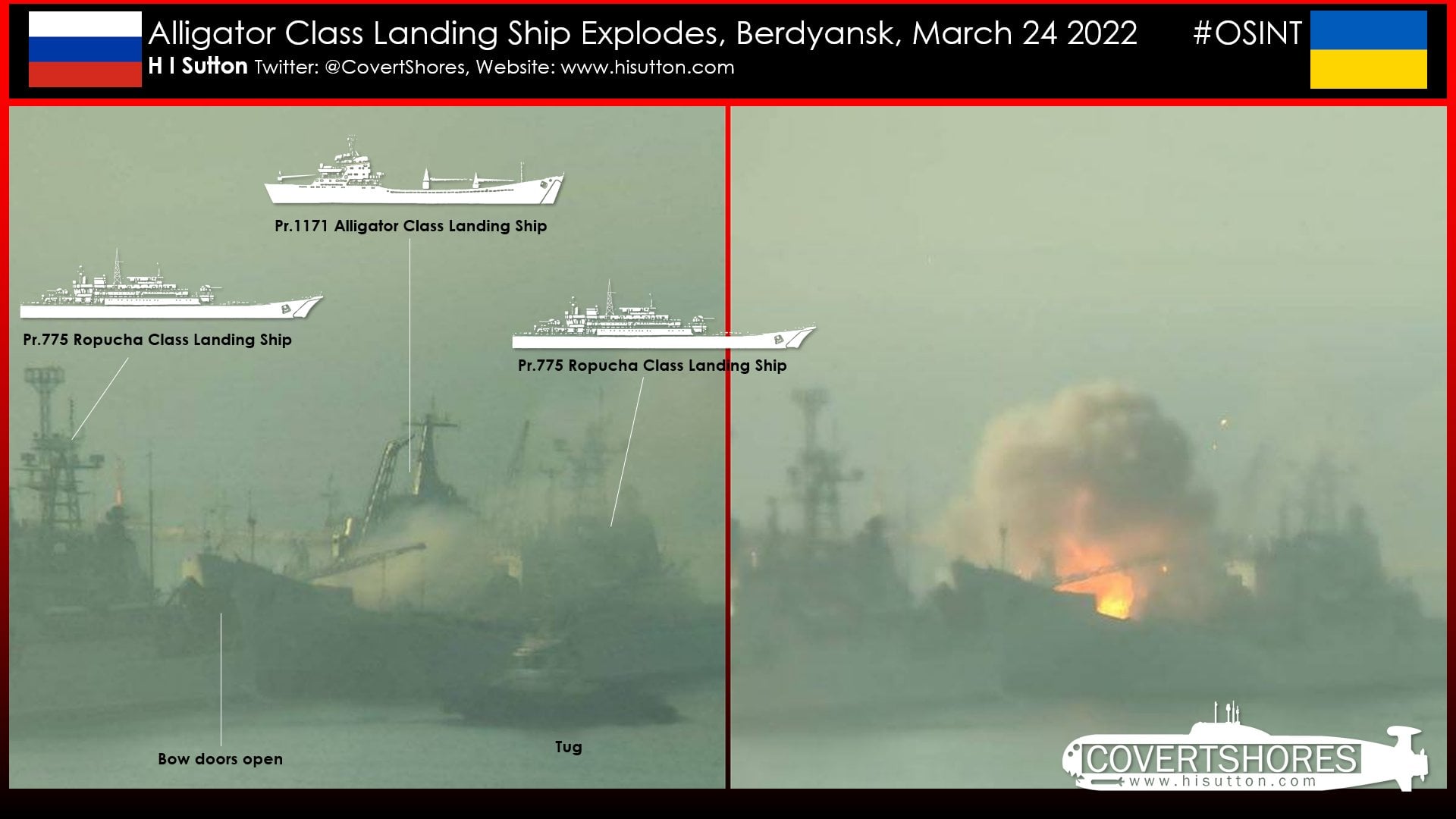 Карма в действии: командиры двух поврежденных рашистских десантных кораблей в Бердянске – из числа предателей Украины (ФОТО)