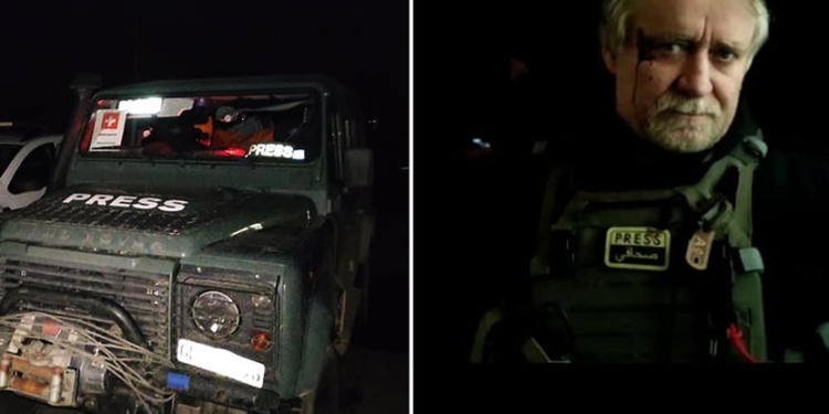 Под Николаевом захватчики обстреляли машину швейцарского журналиста, а потом забрали паспорт, деньги  и материалы (ФОТО)