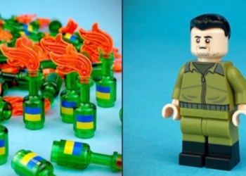 В США начали продавать Lego-фигурки Зеленского и “коктейля Молотова” с украинским флагом