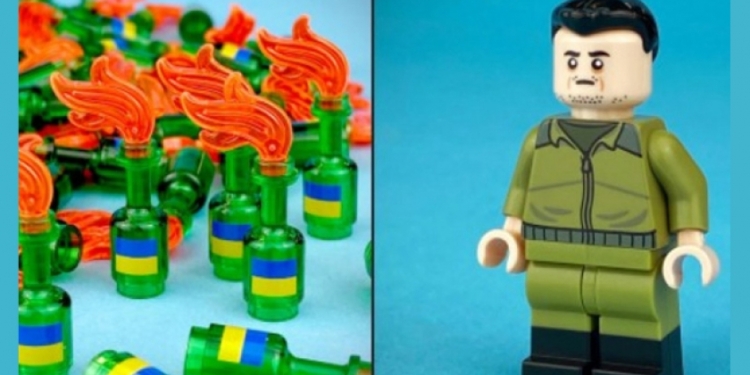 В США начали продавать Lego-фигурки Зеленского и “коктейля Молотова” с украинским флагом