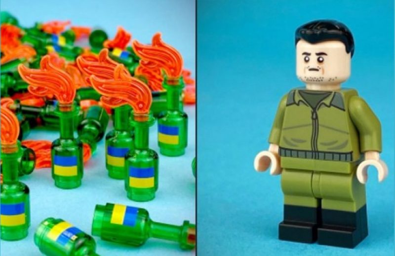 В США начали продавать Lego-фигурки Зеленского и “коктейля Молотова” с украинским флагом