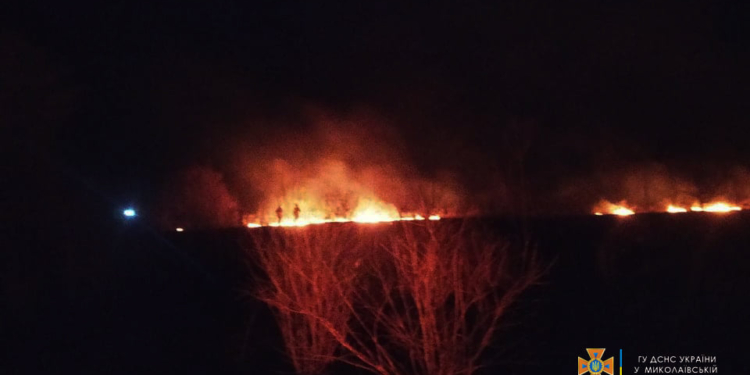 11 пожаров и одно ДТП – сводка от спасателей Николаевщины за сутки (ФОТО)