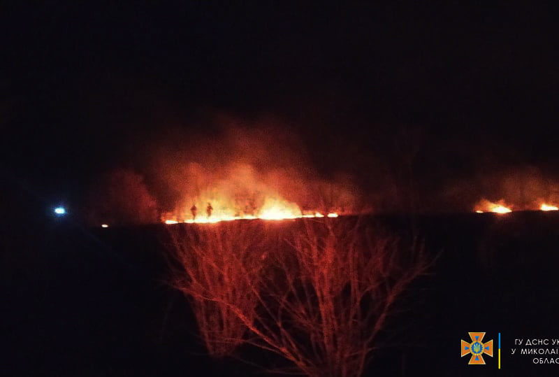 11 пожаров и одно ДТП – сводка от спасателей Николаевщины за сутки (ФОТО)