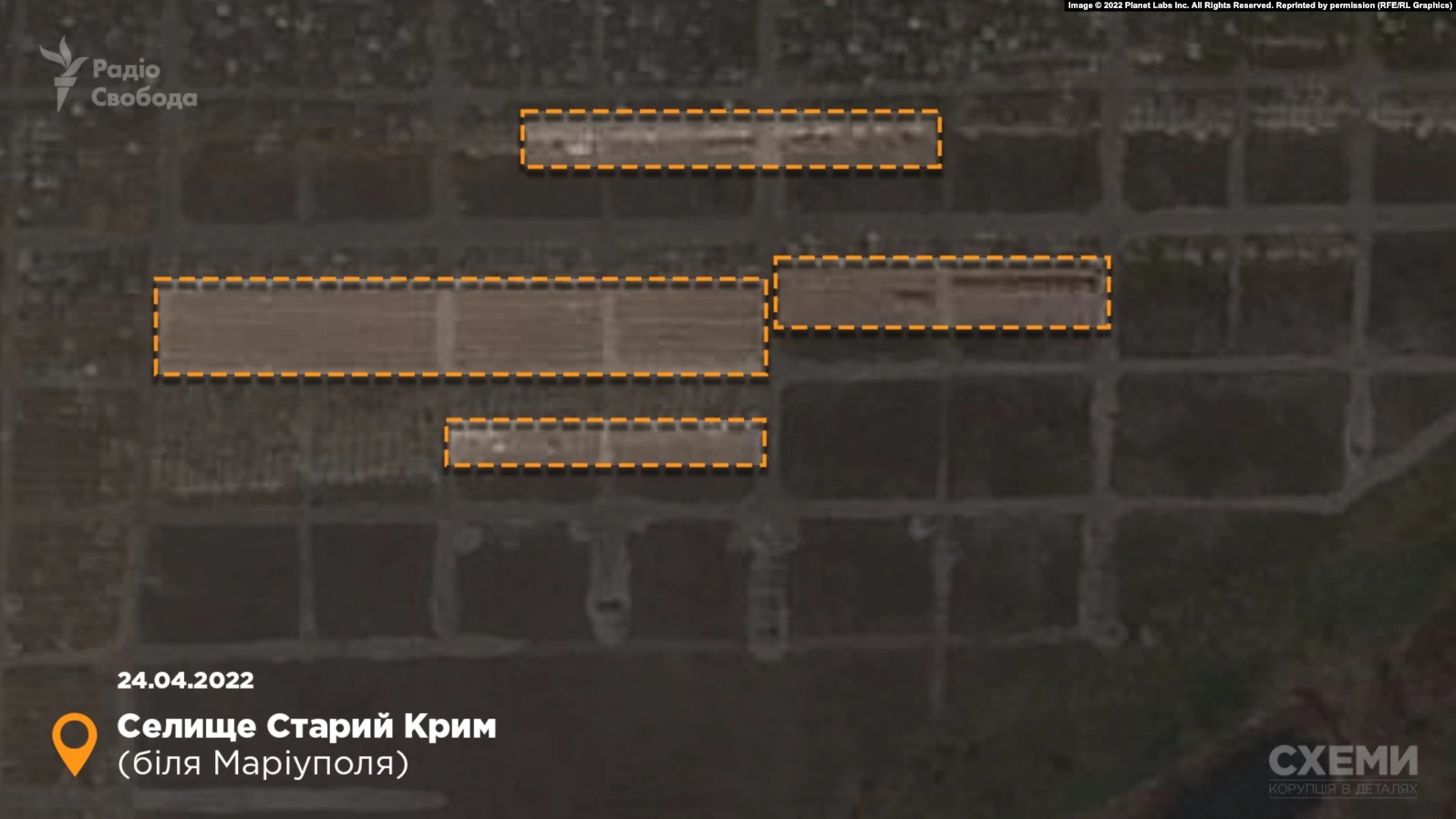 Вже третє масове поховання виявив супутник біля Маріуполя (ФОТО)