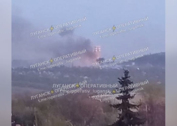В оккупированной части Луганщины взорвался склад боеприпасов (ВИДЕО)
