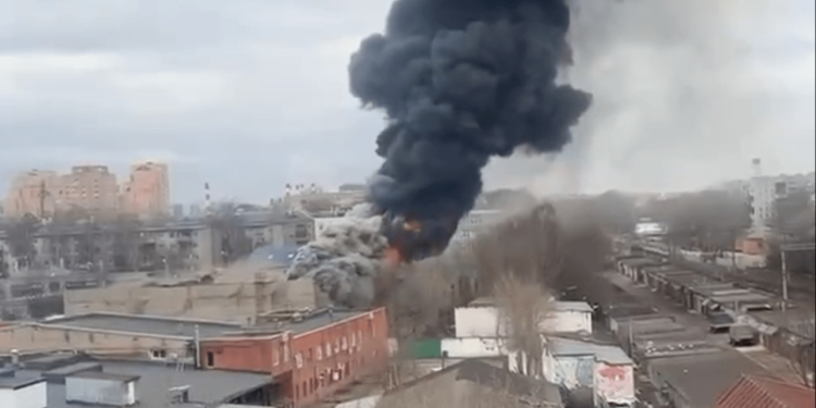 В “космической столице россии” большой пожар (ВИДЕО)