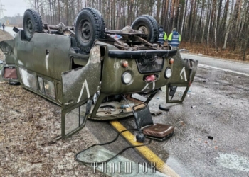 В беларуси фиксируют многочисленные ДТП с рашистской военной техникой (ФОТО)