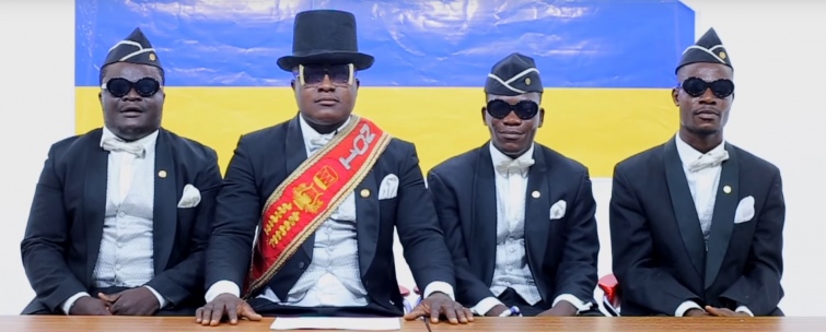 Африканские гробовщики-танцоры продали мем о себе и перечислили часть средств на поддержку ВСУ (ВИДЕО)