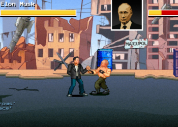 Украинцы создали игру, в которой Илон Маск сражается против Кадырова и Путина